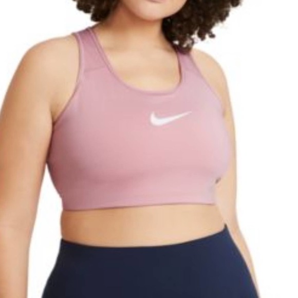 Nike Other - Nike Plus Size NWT Medium Support Racer Back Pink Unpadded Sports Bra Women’s 3X